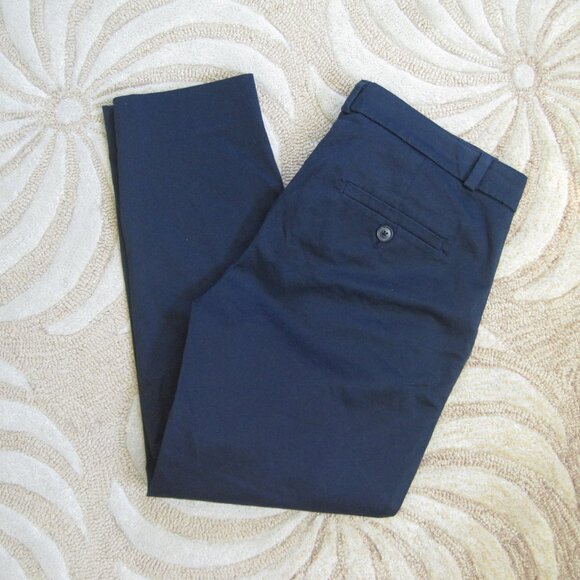 Banana Republic The Avalon Pant Navy Blue 2P Cotton Spandex Career Office Wear - Picture 6 of 6